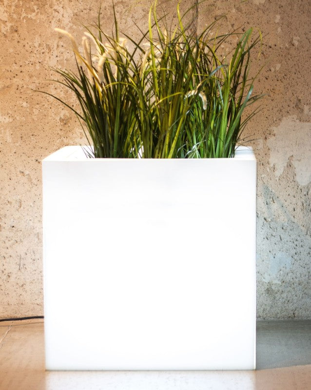 Beleuchteter quadratischer LED-Blumentopf Pixel Pot Light 50 cm – RGB + Fernbedienung