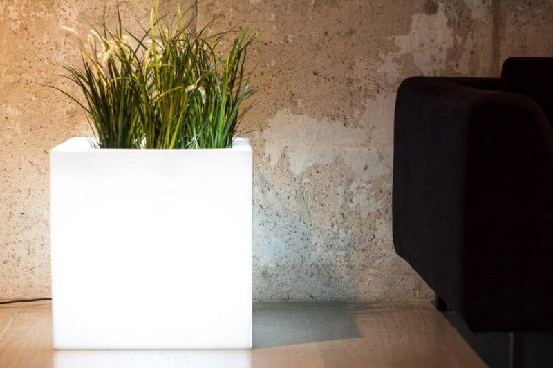 Beleuchteter quadratischer LED-Blumentopf Pixel Pot Light 50 cm – RGB + Fernbedienung