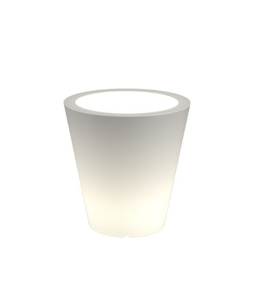 Beleuchteter runder LED-Blumentopf Ovo Light 50 cm – Warmweiß 3000K