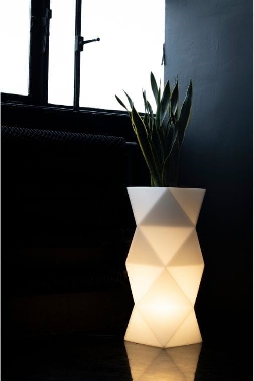 Beleuchtete LED-Design-Pflanzsäule Asti Light 78 cm – Warmweiß 3000K