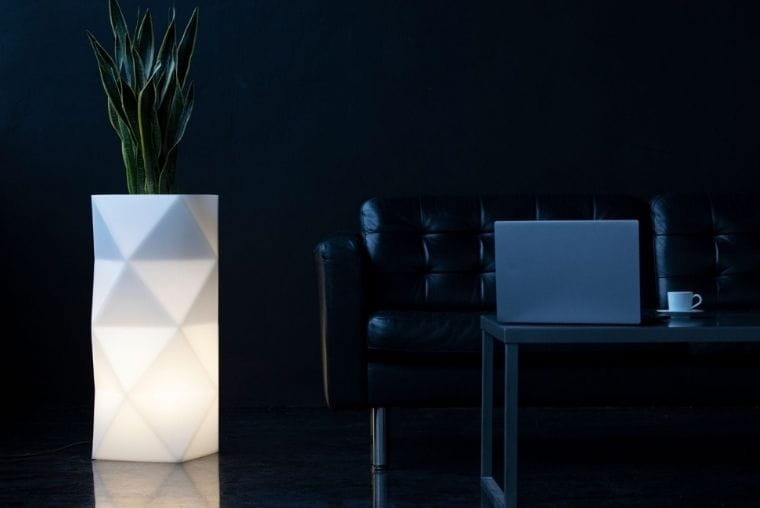 Beleuchtete LED-Design-Pflanzsäule Asti Light 78 cm – Warmweiß 3000K