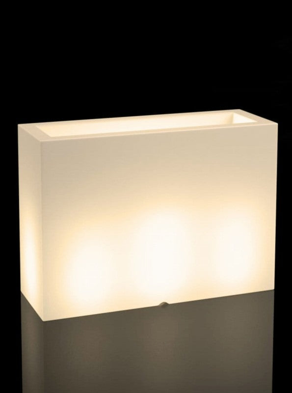 Beleuchteter rechteckiger LED-Pflanzkübel Longerino Light 100 cm – RGB + Fernbedienung