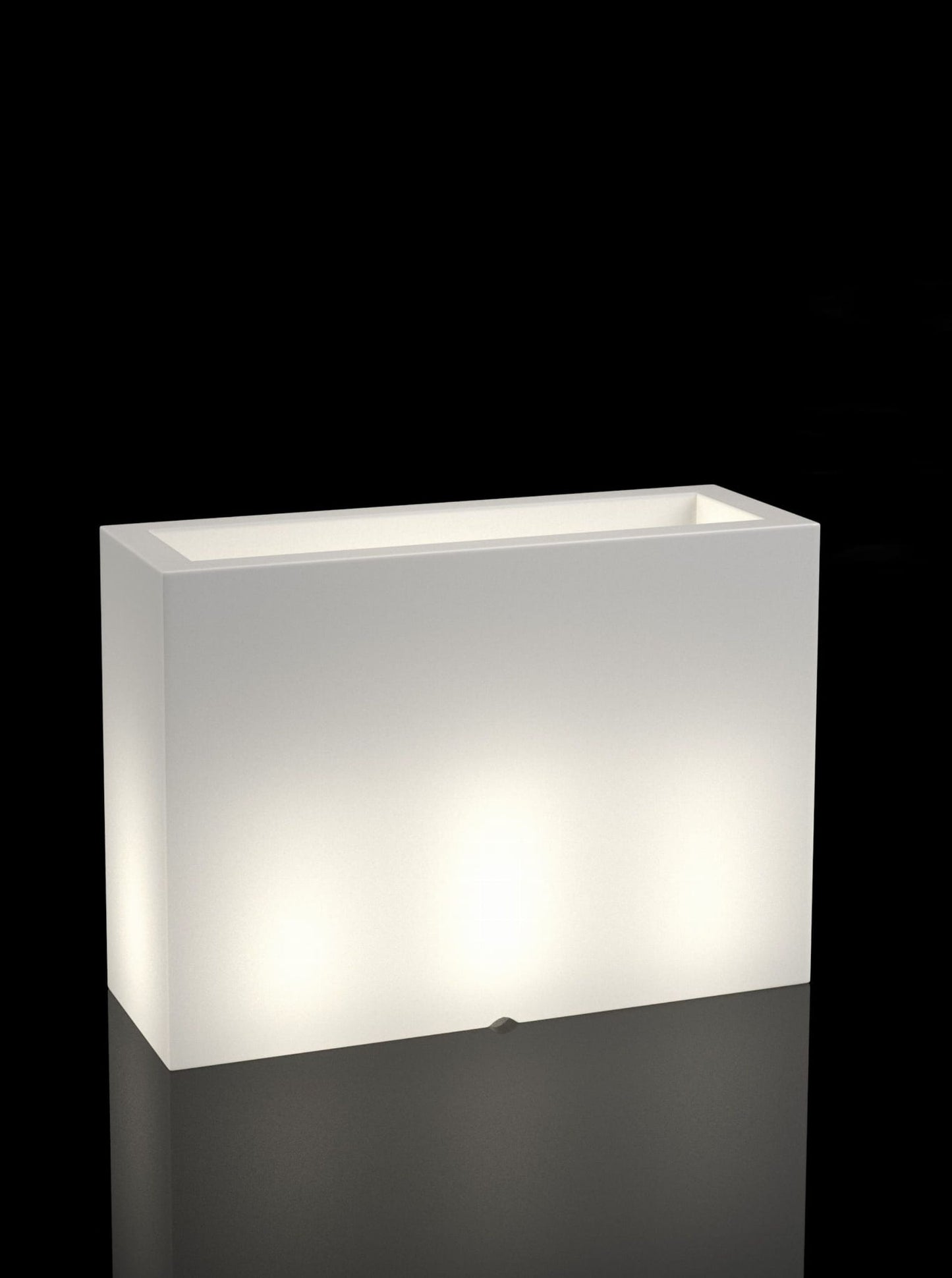 Design-Blumentopf Lungo Grande Light 60 cm auf Rollen mit LED (Neutralweiß)