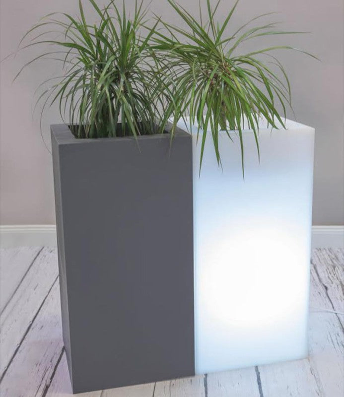 Beleuchteter hoher LED-Blumentopf Tower Pot Light 70 cm – Kaltweiß 6000K