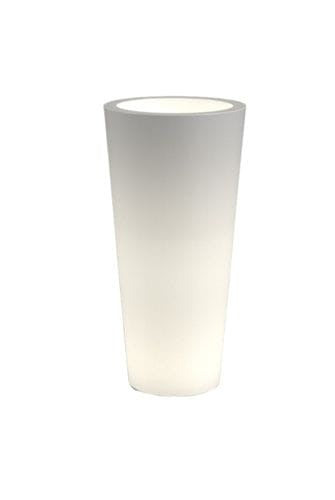 Hohe runde LED-Pflanzsäule Monumo Habana Light 80 cm – Kaltweiß