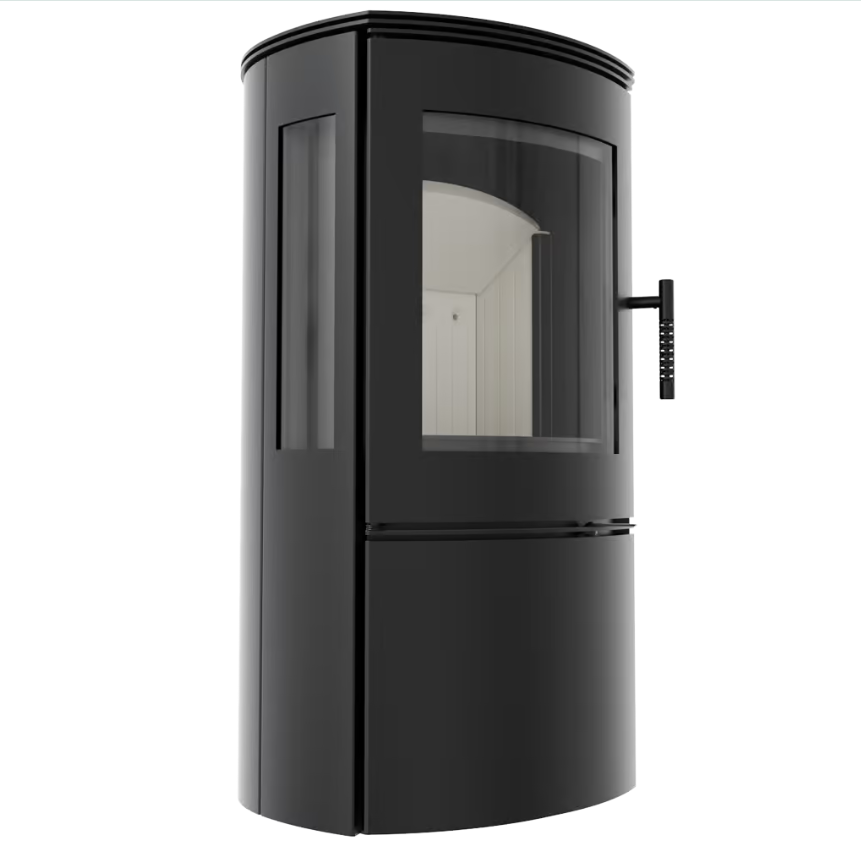 Kaminofen aus stahl KRATKI FALCON VIEW Ø 150 10 kW