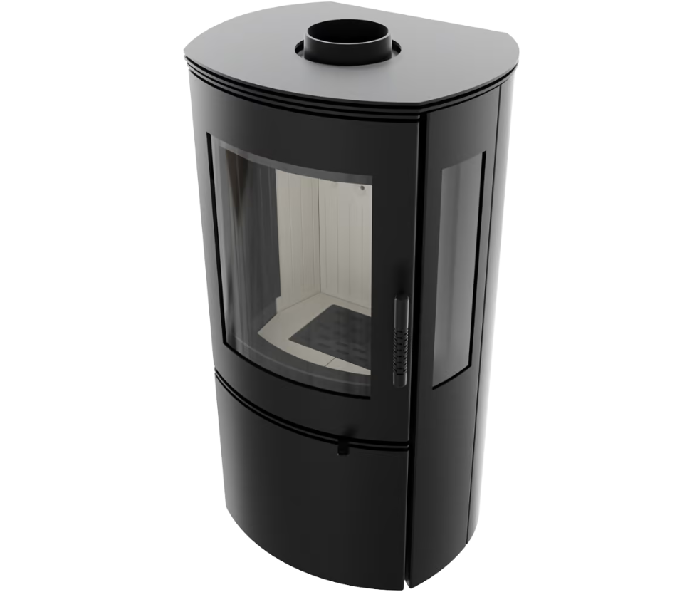 Kaminofen aus stahl KRATKI FALCON VIEW Ø 150 10 kW