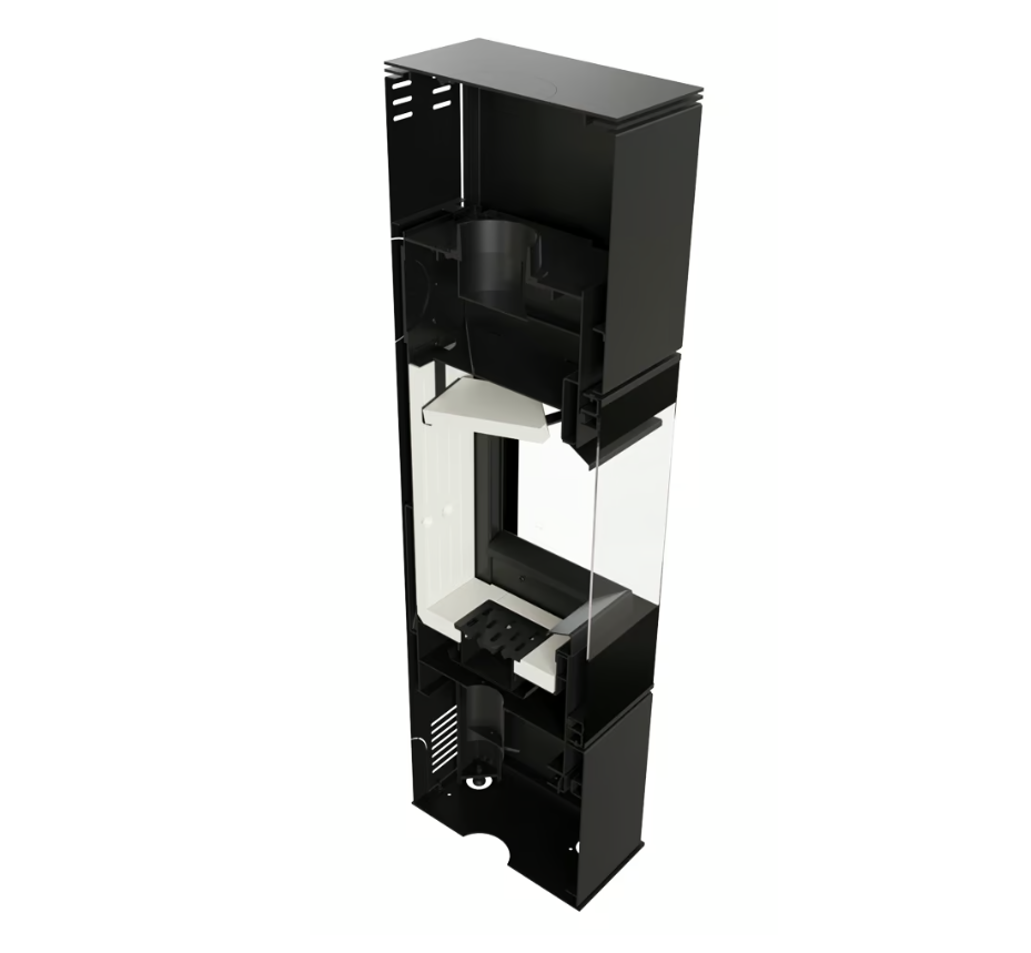 Kaminofen aus Stahl Ren/S links Ø 150 7 kW