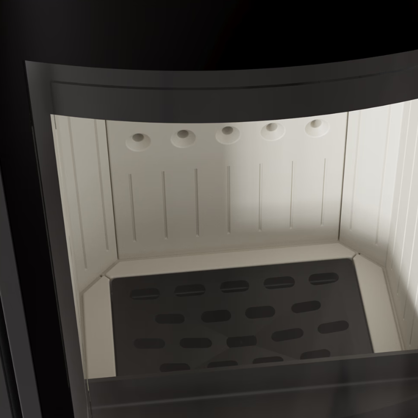 Freistehender Stahlofen Enyo R 5,5 kW Ø 100/150