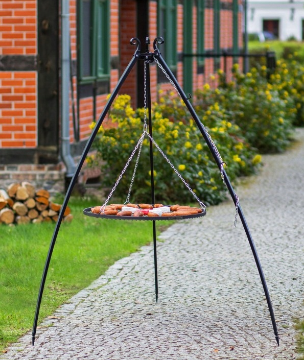 Schwenkgrill 200 cm - Grillrost aus Rohstahl 60 cm