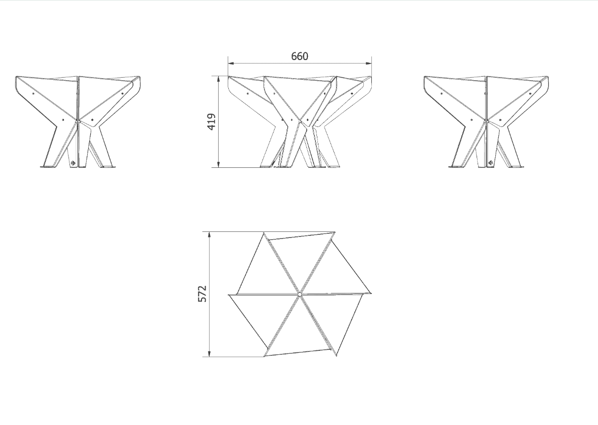 Gartenfeuerstelle Hex