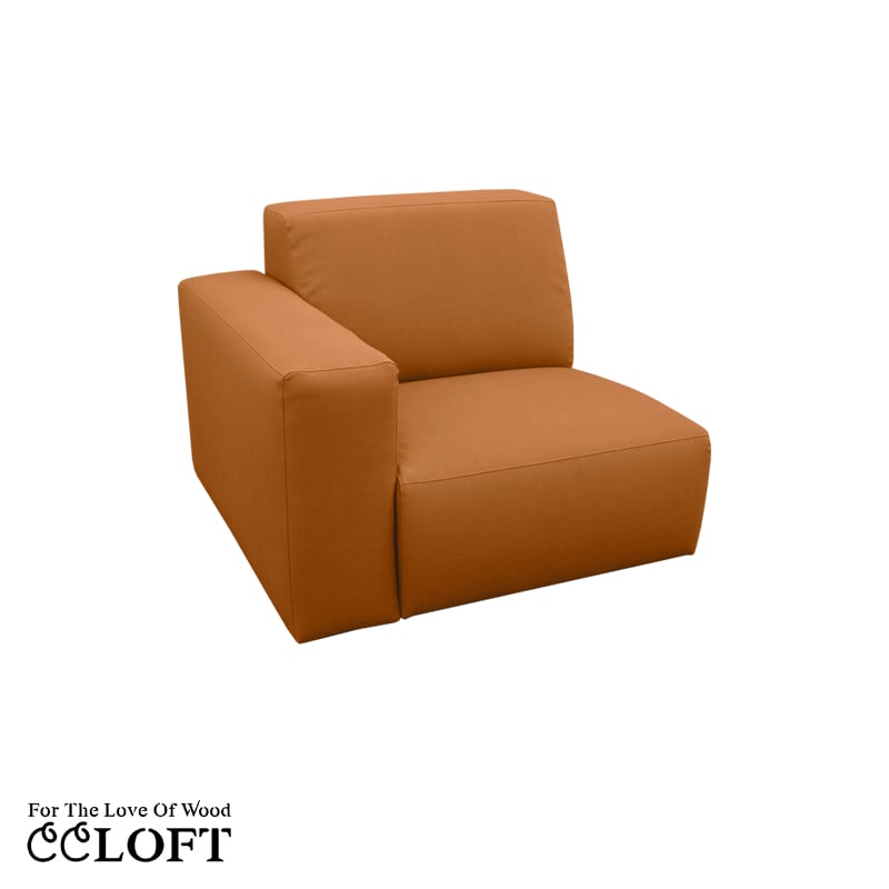Modulares Outdoor-Möbelstück ELITE Element mit Armlehne – B80