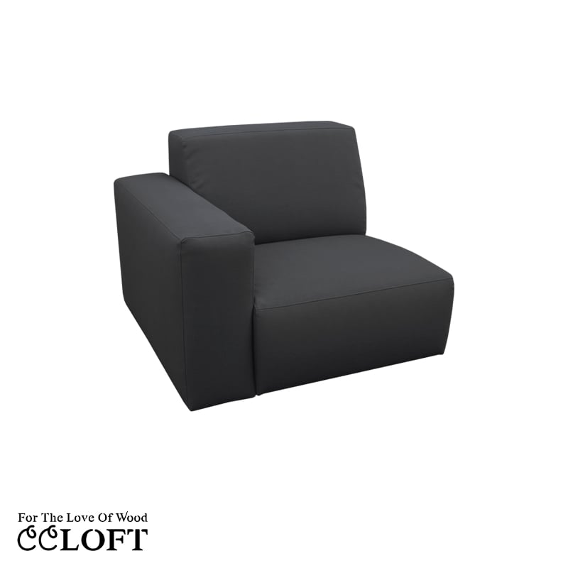 Modulares Outdoor-Möbelstück ELITE Element mit Armlehne – B80