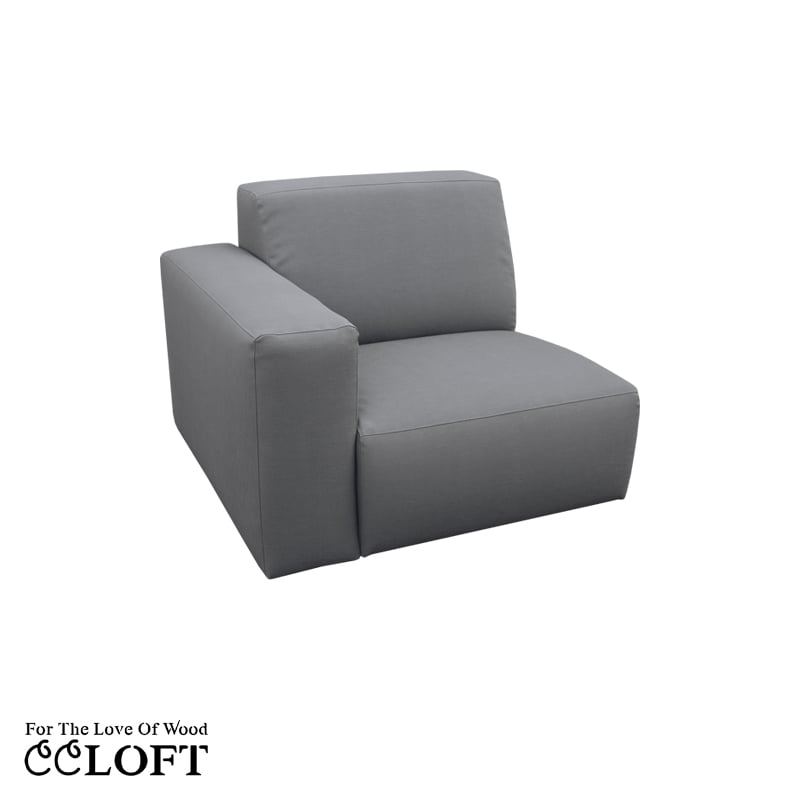 Modulares Outdoor-Möbelstück ELITE Element mit Armlehne – B80