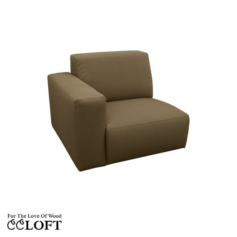 Modulares Outdoor-Möbelstück ELITE Element mit Armlehne – B80