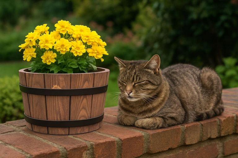 HOLZPFLANZKÜBEL 28XH17 NIEDRIG FARBE NUSSBAUM