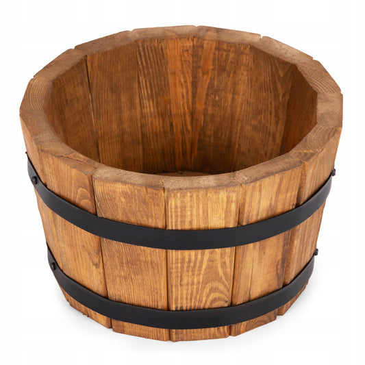 HOLZPFLANZKÜBEL 28XH17 NIEDRIG FARBE EICHE