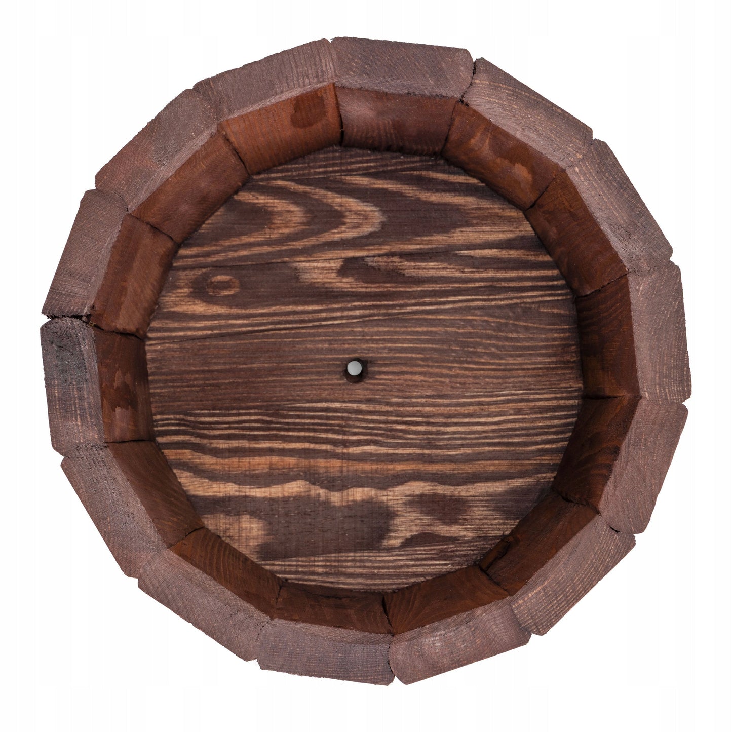HOLZPFLANZKÜBEL 28XH17 NIEDRIG FARBE NUSSBAUM