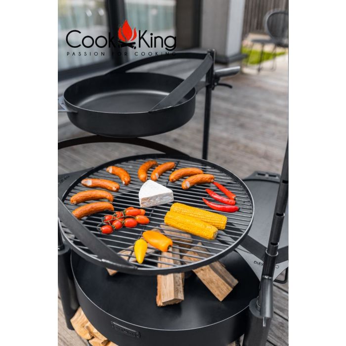 Rost aus natürlichem Stahl 50 cm mit einem Griff für Feuerschale Montana X