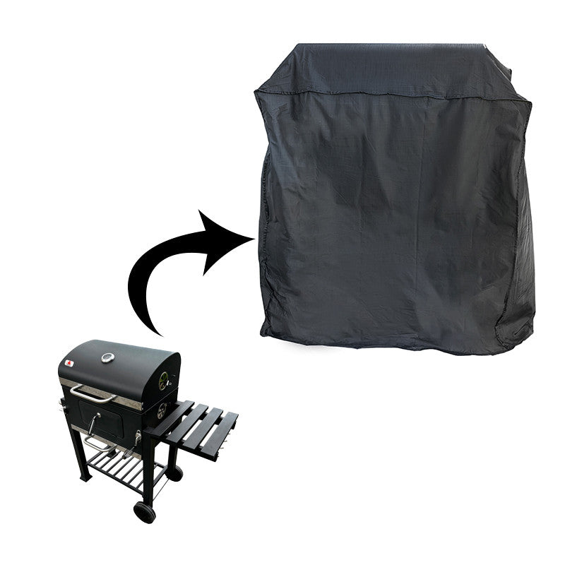 Schwarze Grillabdeckung für Garten-Grill – Schutzbezug aus robustem Material