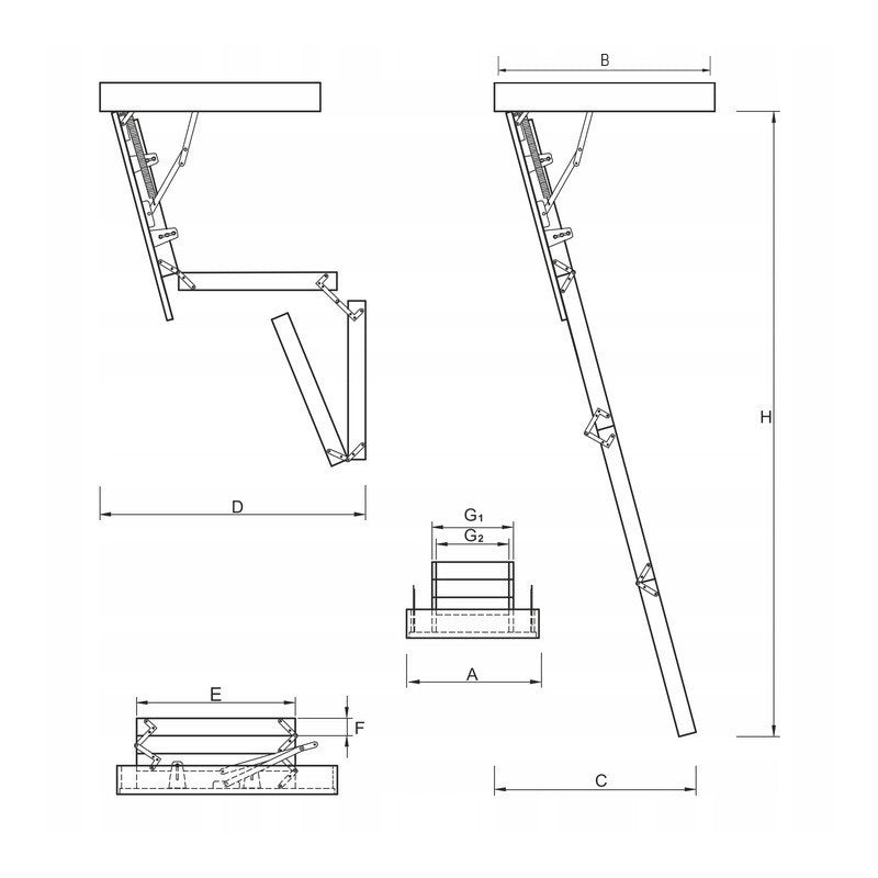 Dachbodentreppe 32mm Orginal 4STEP Greenline-1,2 W/m2K