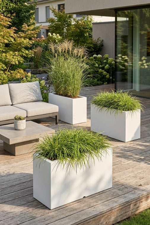 Langer LED-Pflanzkübel auf Rollen Monumo Lungo Maxi Light RGB 50 cm