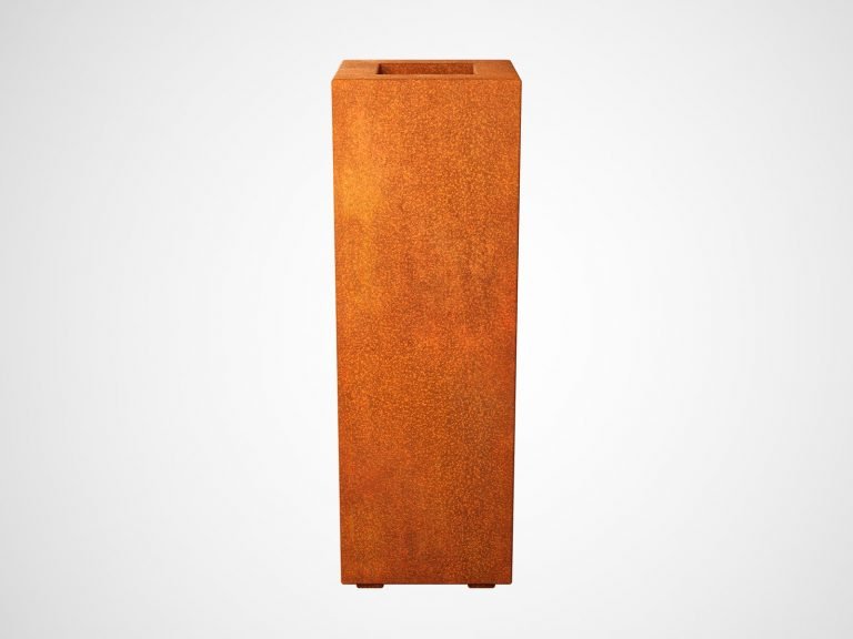 Metall-Pflanzkübel aus Cortenstahl ALTO 1 (30×30×90 cm)