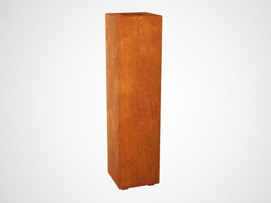 Metall-Pflanzkübel aus Cortenstahl ALTO 2 (30×30×120 cm)