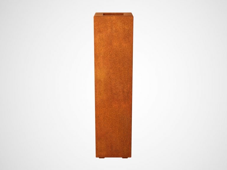 Metall-Pflanzkübel aus Cortenstahl ALTO 2 (30×30×120 cm)