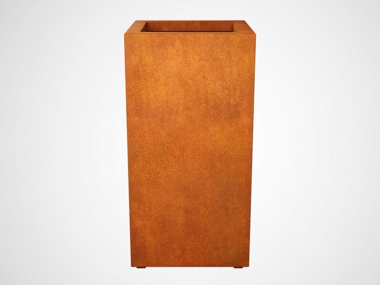 Metall-Pflanzkübel aus Cortenstahl ALTO 4 (60×60×120 cm)