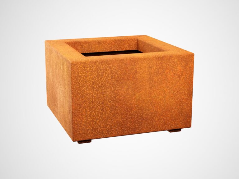 Metall-Pflanzkübel aus Cortenstahl BAJO 1 (45×45×30 cm)