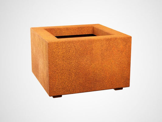 Metall-Pflanzkübel aus Cortenstahl BAJO 1 (45×45×30 cm)