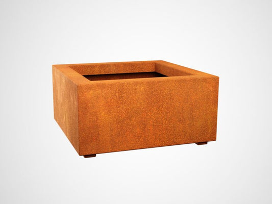 Metall-Pflanzkübel aus Cortenstahl BAJO 2 (60×60×30 cm)