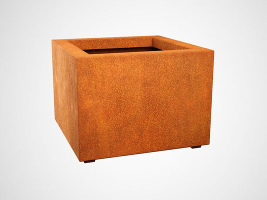 Metall-Pflanzkübel aus Cortenstahl BAJO 5 (60×60×45 cm)