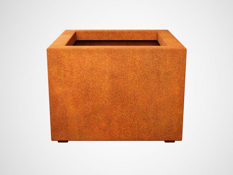 Metall-Pflanzkübel aus Cortenstahl BAJO 5 (60×60×45 cm)