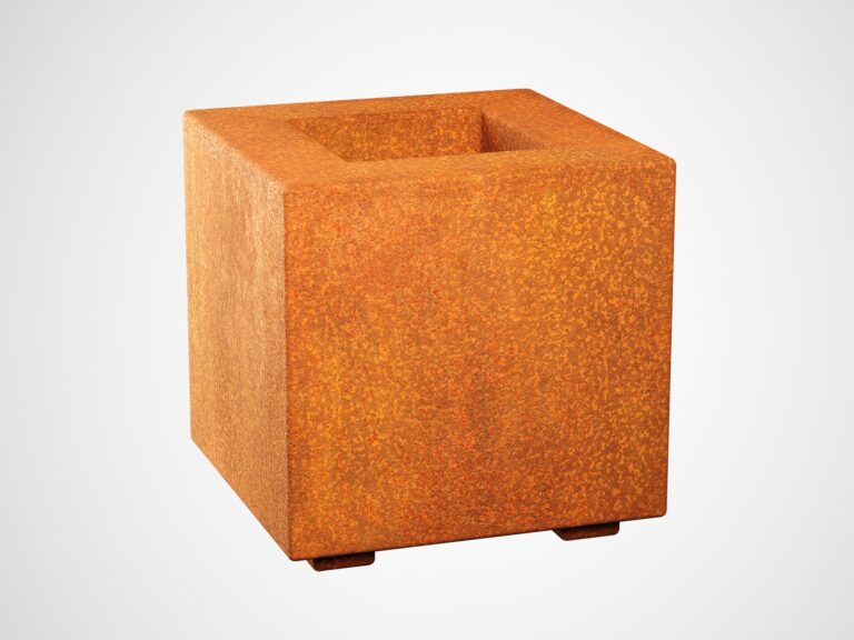 Metall-Pflanzkübel aus Cortenstahl CUBO 1 (30×30×30 cm)