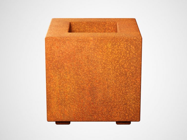 Metall-Pflanzkübel aus Cortenstahl CUBO 1 (30×30×30 cm)