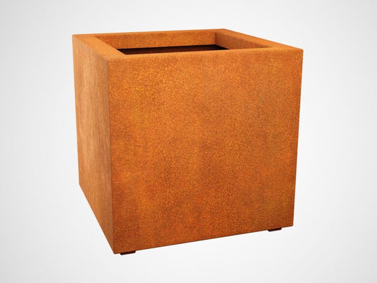 Metall-Pflanzkübel aus Cortenstahl CUBO 3 (60×60×60 cm)