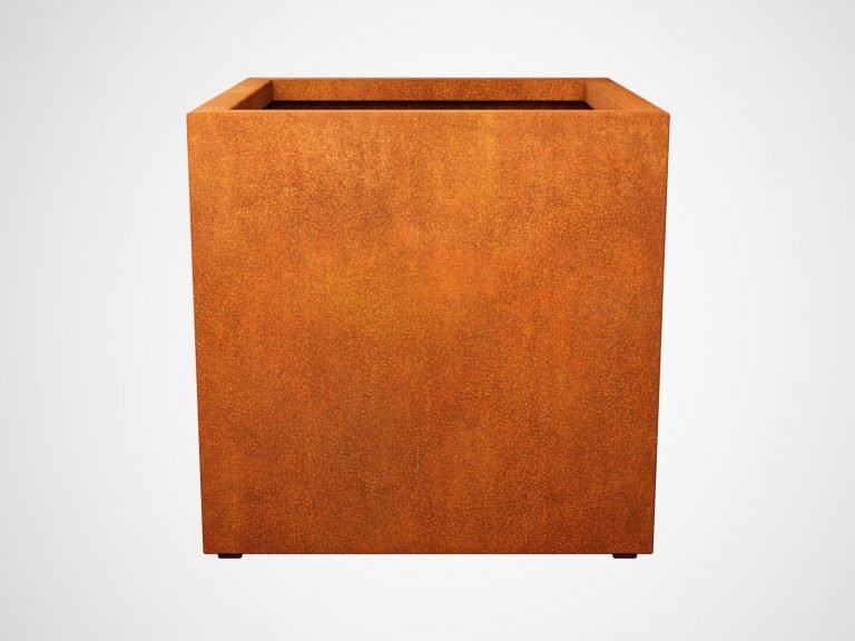 Metall-Pflanzkübel aus Cortenstahl CUBO 4 (90×90×90 cm)