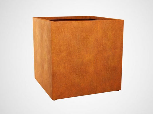 Metall-Pflanzkübel aus Cortenstahl CUBO 5 (120×120×120 cm