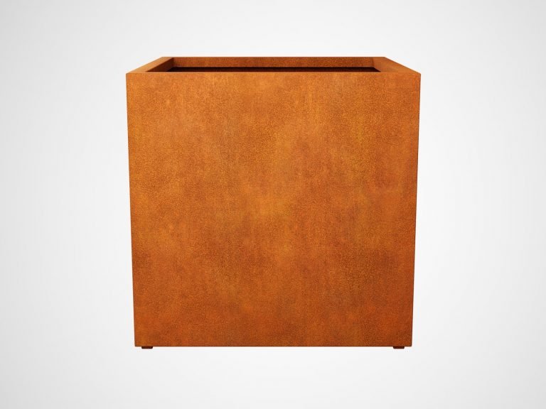 Metall-Pflanzkübel aus Cortenstahl CUBO 5 (120×120×120 cm