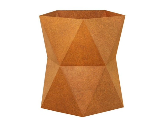 Geometrischer Cortenstahl-Pflanzkübel BELLEZA (73×73×92 cm)