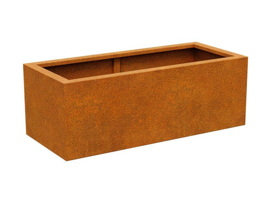Cortenstahl-Pflanzrahmen ohne Boden NOFONDO 1 (115×50×40 cm)