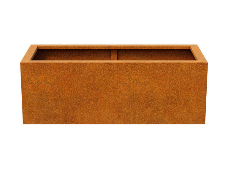 Cortenstahl-Pflanzrahmen ohne Boden NOFONDO 1 (115×50×40 cm)
