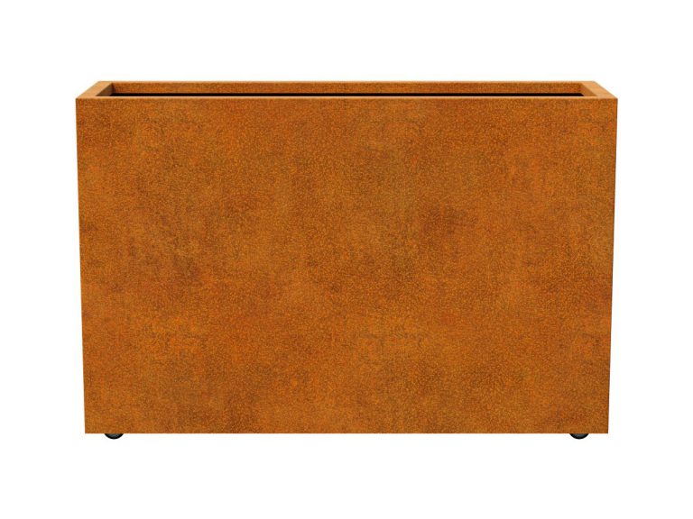 Cortenstahl-Pflanzkübel auf Rollen MOVIL 2 (140×45×90 cm)