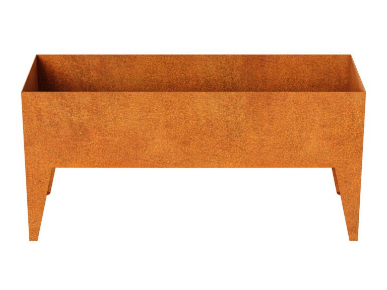 Cortenstahl-Pflanzkübel auf Beinen PIERNA 3 (45 × 125 × 60 cm)