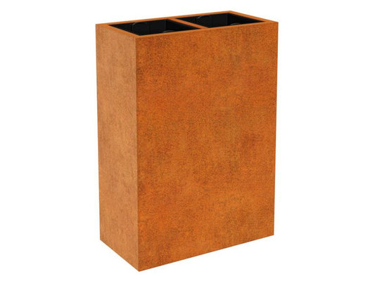 Cortenstahl-Pflanzkübel mit Einsatz DEPO 8 (85x45x120 cm)