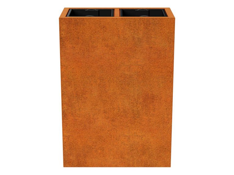 Cortenstahl-Pflanzkübel mit Einsatz DEPO 8 (85x45x120 cm)