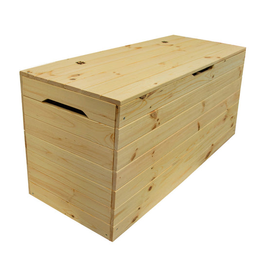 Garten-Holzkiste 200 L mit Deckel – praktische Aufbewahrungsbox aus Naturholz