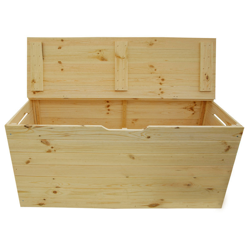 Garten-Holzkiste 200 L mit Deckel – praktische Aufbewahrungsbox aus Naturholz